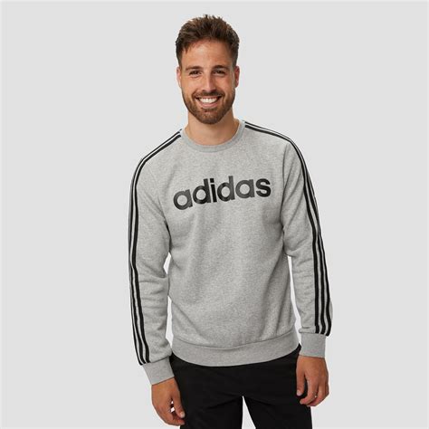 adidas grijs zwarte strepen heren|adidas sweater heren.